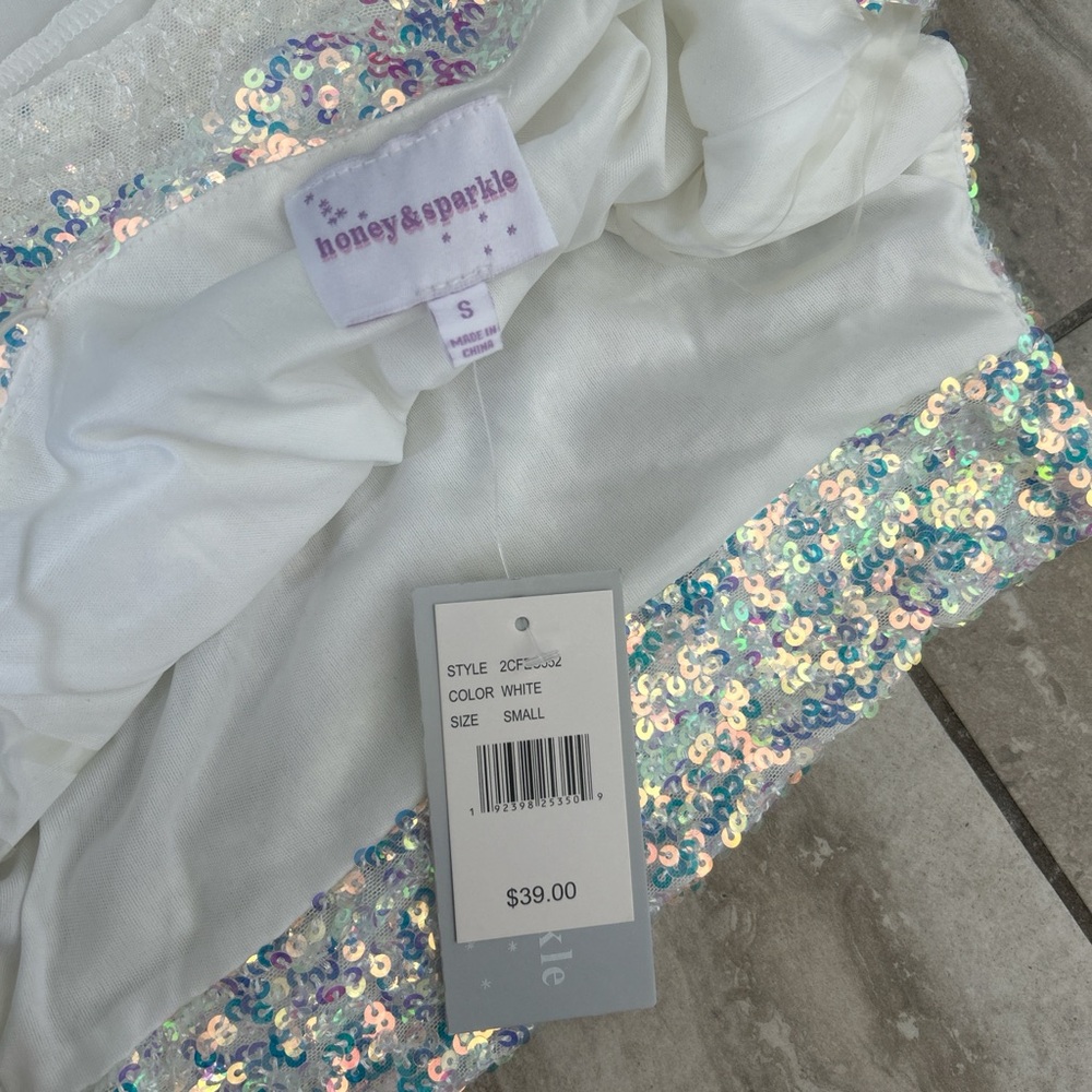 Sequin Spaghetti Strap Top - Multicolor - image 3